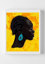 Girl With The Papaya Earring - Limited Edition Art Print