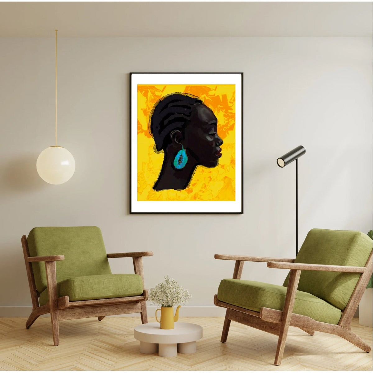 Girl With The Papaya Earring - Limited Edition Art Print